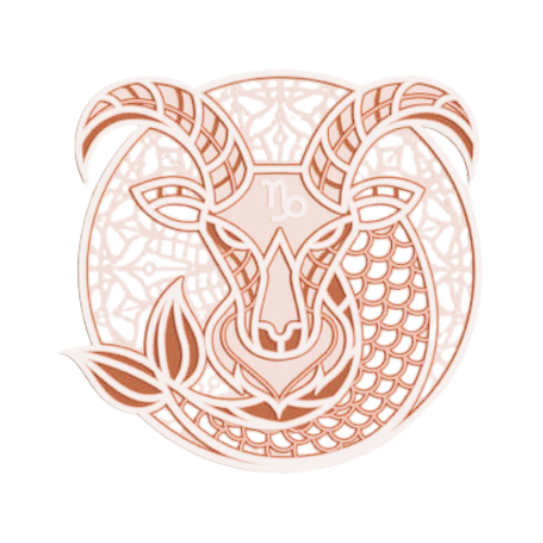 Layered Zodiac Wall Art Capricorn decoration My Custom Designs Off White 12"