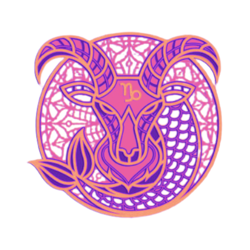 Layered Zodiac Wall Art Capricorn decoration My Custom Designs Hot Pink 12"