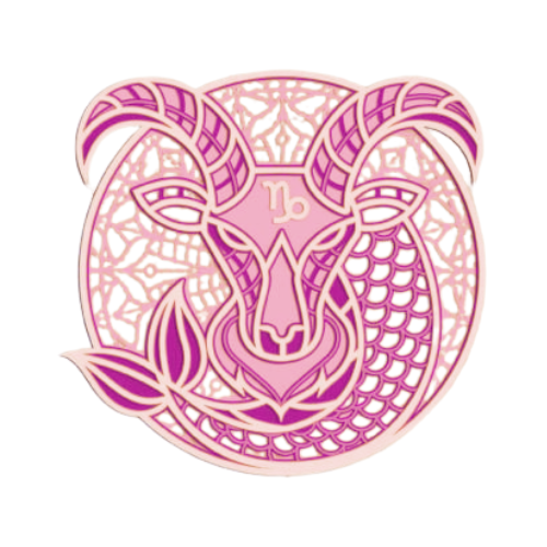 Layered Zodiac Wall Art Capricorn decoration My Custom Designs Pink 12"