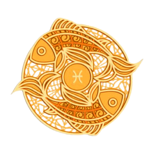 Layered Zodiac Wall Art Pisces decoration My Custom Designs Honey 12"
