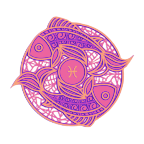 Layered Zodiac Wall Art Pisces decoration My Custom Designs Hot Pink 12"