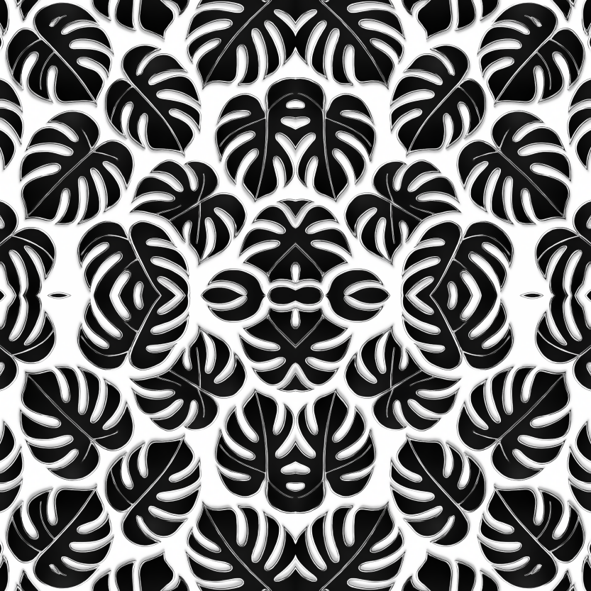 Floral and Botanical - Graphic Monstera Leaves - Pattern - Digital File Digital My Custom Designs PDF