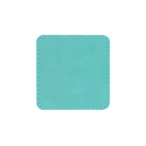 Custom Engraved Square Patch w/ Adhesive Backing Patch My Custom Designs Teal 2.5" x 2.5" Bag Tag