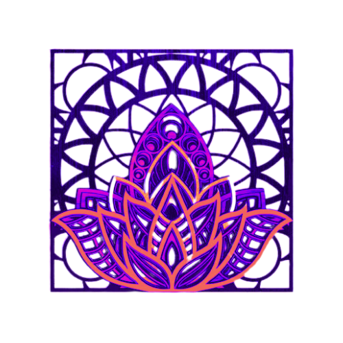 Layered Mandala Square Wall Décor decoration My Custom Designs Hot Pink 12"