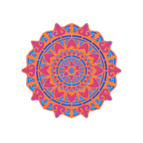 Layered Mandala Wall Décor decoration My Custom Designs Coral 12"