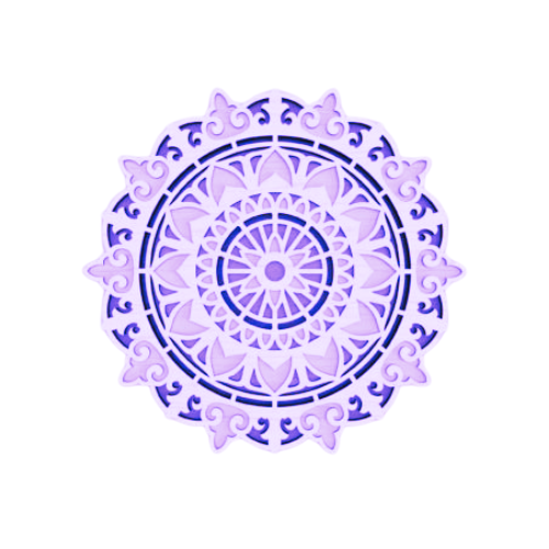 Layered Mandala Wall Décor decoration My Custom Designs Purple 12"
