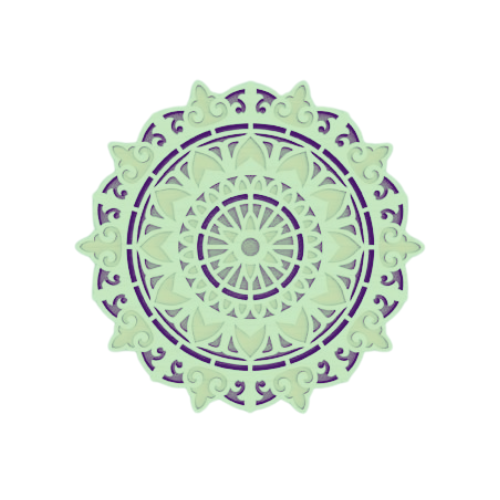 Layered Mandala Wall Décor decoration My Custom Designs Seafoam 12"