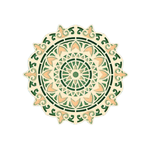 Layered Mandala Wall Décor decoration My Custom Designs sage 12"