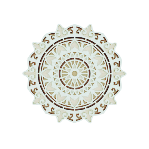 Layered Mandala Wall Décor decoration My Custom Designs Soft Blue 12"