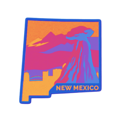 Layered State New Mexico Home Décor decoration My Custom Designs Coral 12"