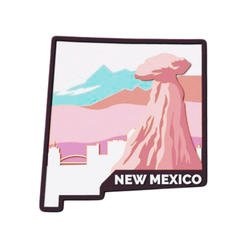 Layered State New Mexico Home Décor decoration My Custom Designs Heather red 12"