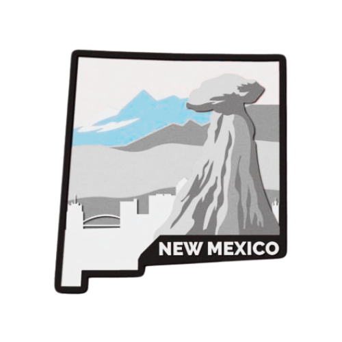 Layered State New Mexico Home Décor decoration My Custom Designs Off White 12"