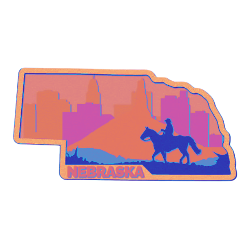 Layered State Nebraska Home Décor decoration My Custom Designs Coral 12"