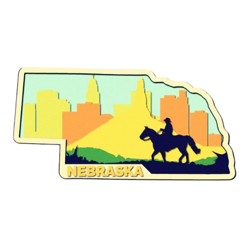 Layered State Nebraska Home Décor decoration My Custom Designs