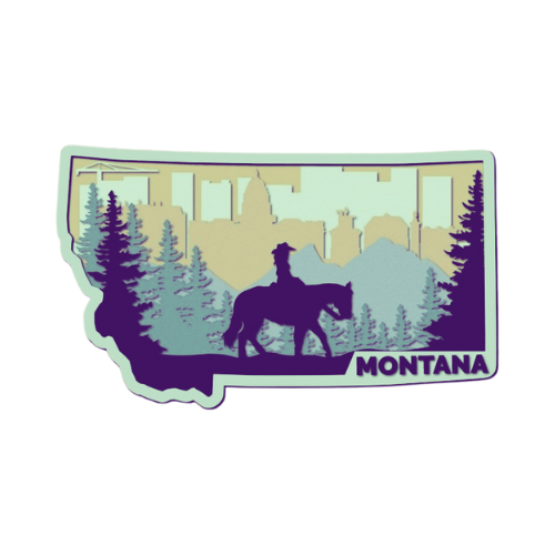 Layered State Montana Home Décor decoration My Custom Designs Seafoam 12"