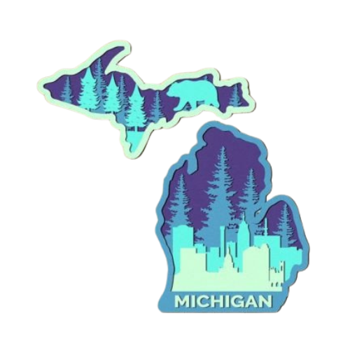 Layered State Michigan Home Décor decoration My Custom Designs