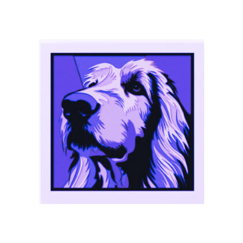 Custom Dog Retriever Shadow box w/ LED Option My Custom Designs Purple Included 12"