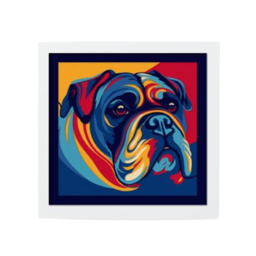 Custom Layered Dog Boxer Shadow Box My Custom Designs Yellow Included 12"