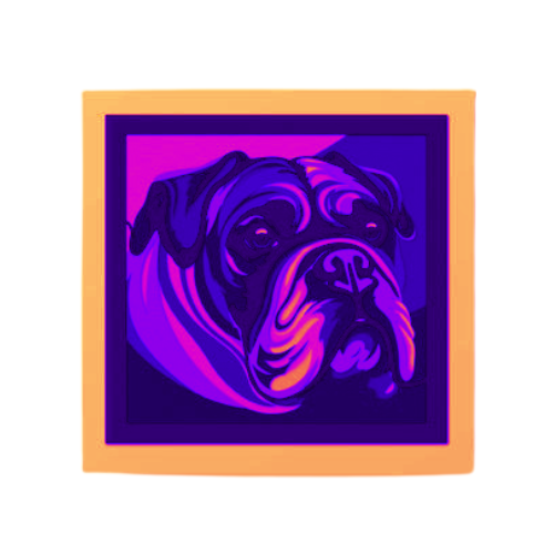 Custom Layered Dog Boxer Shadow Box My Custom Designs Hot Pink Included 12"