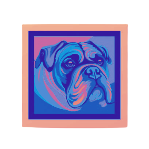 Custom Layered Dog Boxer Shadow Box My Custom Designs Coral Included 12"
