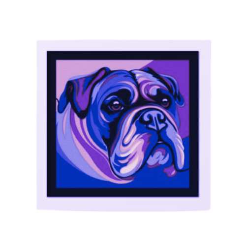 Custom Layered Dog Boxer Shadow Box My Custom Designs Purple Included 12"