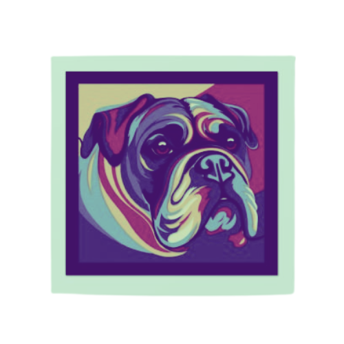 Custom Layered Dog Boxer Shadow Box My Custom Designs Seafoam Included 12"