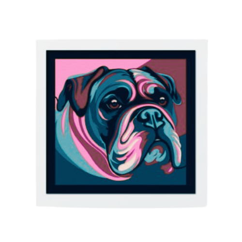 Custom Layered Dog Boxer Shadow Box My Custom Designs Pink Included 12"