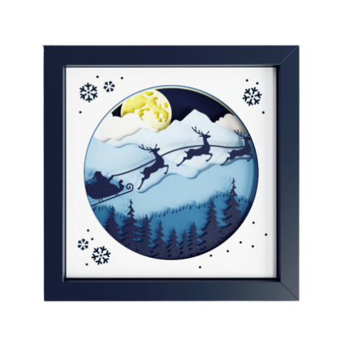 Custom Layered Santa's Sleigh Shadow Box decoration My Custom Designs