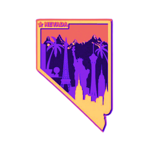 Layered State Nevada Home Décor decoration My Custom Designs Hot Pink 12"