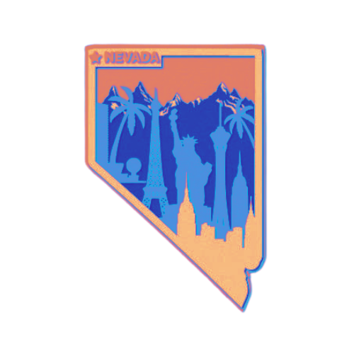 Layered State Nevada Home Décor decoration My Custom Designs Coral 12"