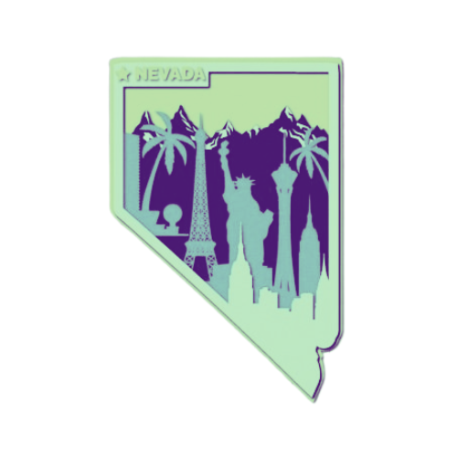 Layered State Nevada Home Décor decoration My Custom Designs Seafoam 12"