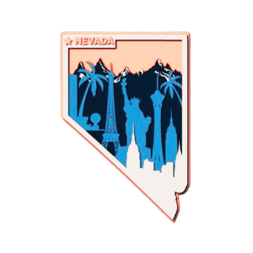 Layered State Nevada Home Décor decoration My Custom Designs Off White 12"
