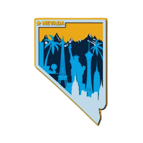Layered State Nevada Home Décor decoration My Custom Designs Blue 12"