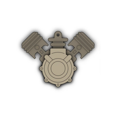 Engine 2 Layer Keychain Layered Design - Digital File - SVG Digital File My Custom Designs SVG