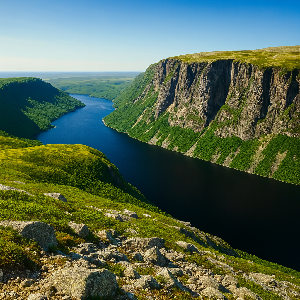 Western Brook Pond - Gros Morne National Park - Newfoundland and Labrador Canada - Rendered - Digital File Digital My Custom Designs PDF