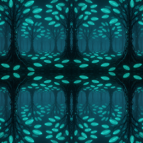 Futuristic & Sci-Fi - Robotic Forest with LED Leaves - Pattern - Digital File Digital My Custom Designs PDF