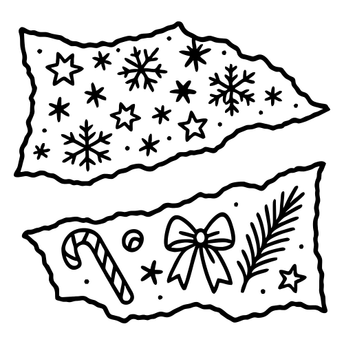 Torn Wrapping Paper Effect - Digital File - XCS Friendly Digital My Custom Designs PDF