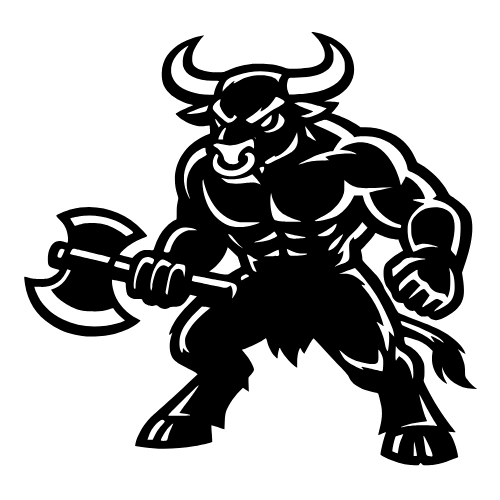Minotaur Silhouette - Vector Graphics - Digital File Digital My Custom Designs PDF