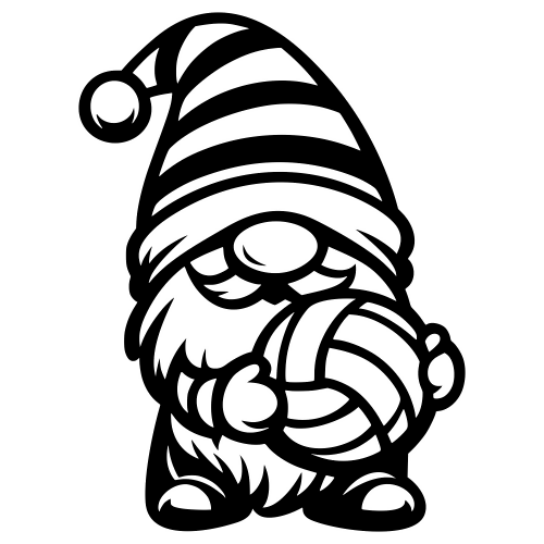 Cartoon Volleyball Gnome - Digital File - XCS Friendly Digital My Custom Designs PDF