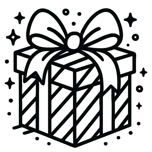 Gift Box Sketch - Digital File - XCS Friendly Digital My Custom Designs PDF