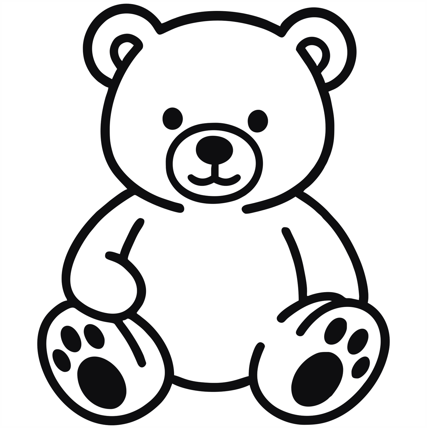 Teddy Bear Sketch - Digital File - XCS Friendly Tumbler My Custom Designs PNG
