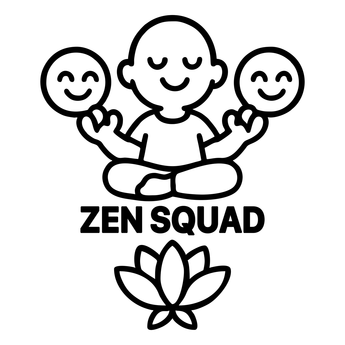 Funny 'Zen Squad' - Digital File - XCS Friendly Digital My Custom Designs PNG
