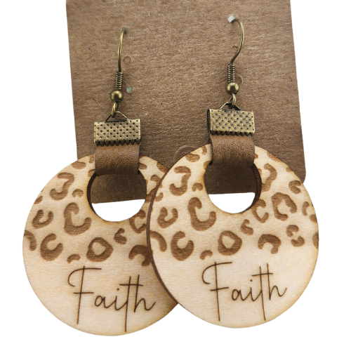 Leopard Engraved Custom Design Earrings My Custom Designs