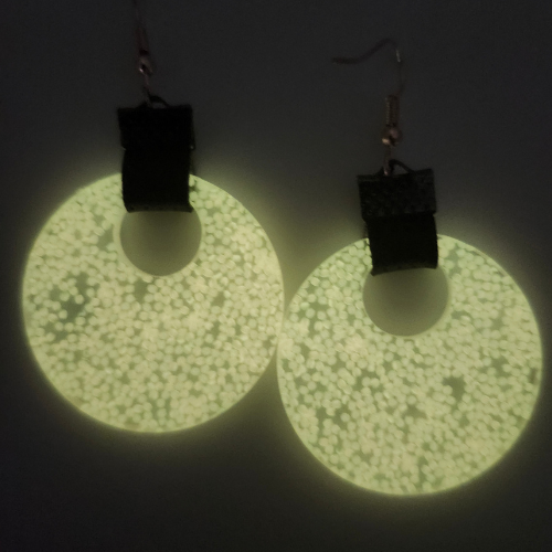 Coin Strap Leather Pink Spotted Earrings My Custom Designs