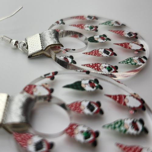 Coin Strap Leather Christmas Gnomes Earrings My Custom Designs