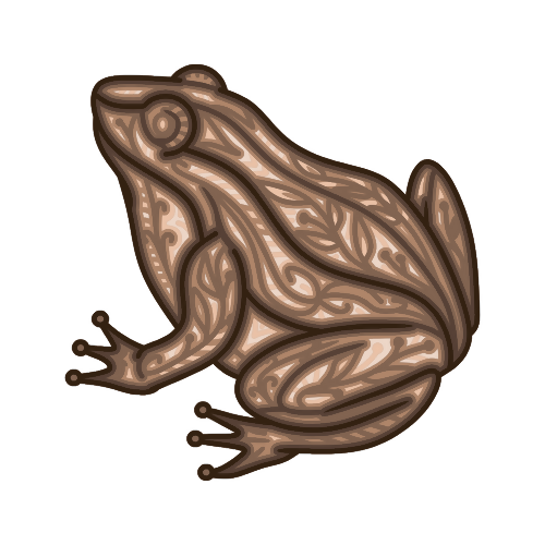 Frog - Layered Line Designs - Digital File Digital My Custom Designs ZIP File