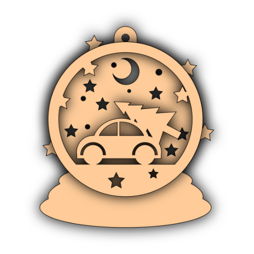 Christmas Ornament Holiday Getaway - Ornament - Digital File Digital My Custom Designs SVG