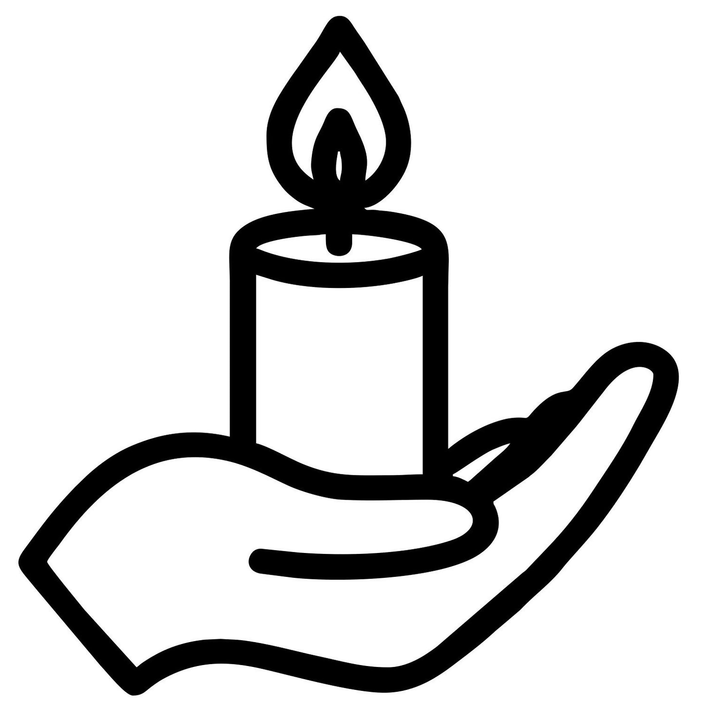 Candlelight Vigil Outline - Digital File - XCS Friendly Digital My Custom Designs PNG