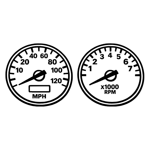 Dashboard Gauge Outline - Vector Graphics - Digital File Digital My Custom Designs PDF