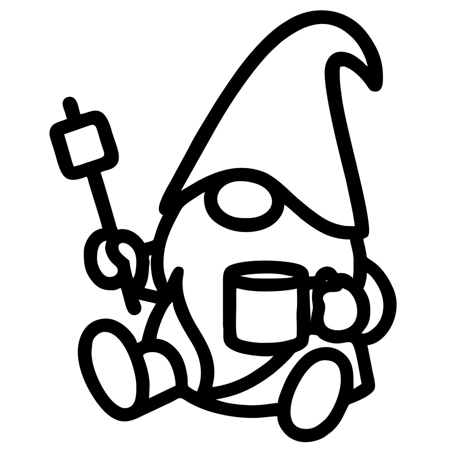 Cartoon Camper Gnome- Digital File - XCS Friendly Digital My Custom Designs PNG